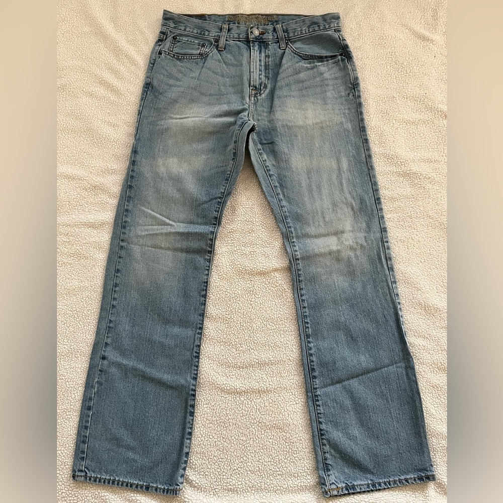 American Eagle Outfitters Light Blue Men's Bootcut Jeans, Size 32x34